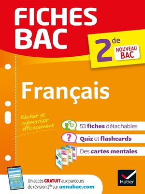 cover image of Fiches bac--Français 2de